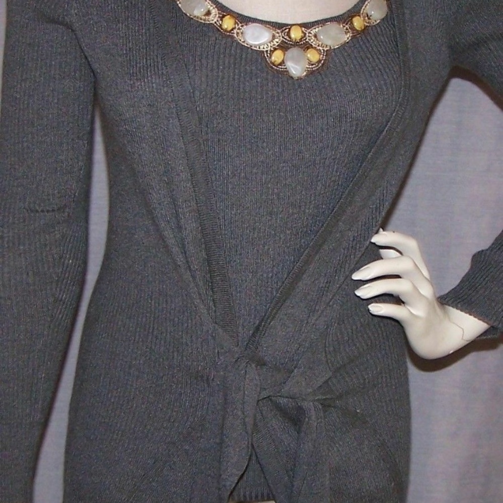 Cache Gray Sweater Set XS - Picture 7 of 8